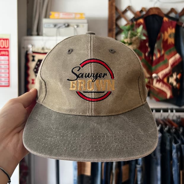 USA 빈티지 Sauyer Brown 워싱 볼캡