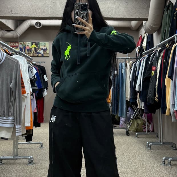 폴로 랄프로렌 빅포니 후드티 그린 S187