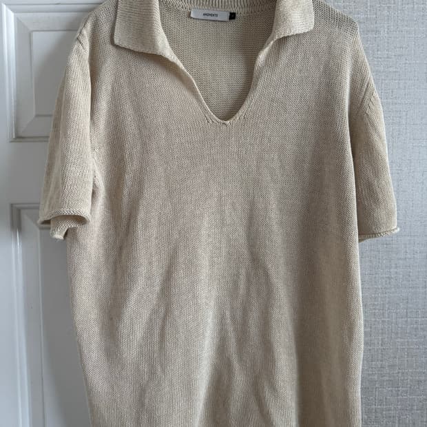 아모멘토 22ss PAPER YARN COLLAR knit