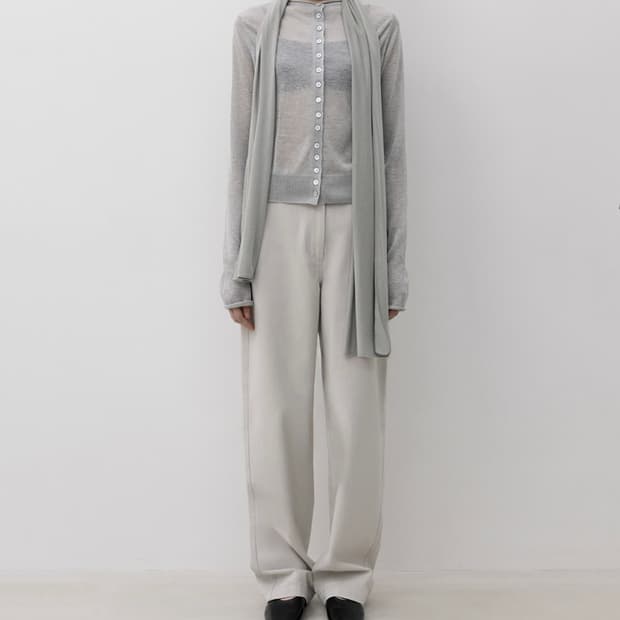 lfm curve cotton pants / 세이지