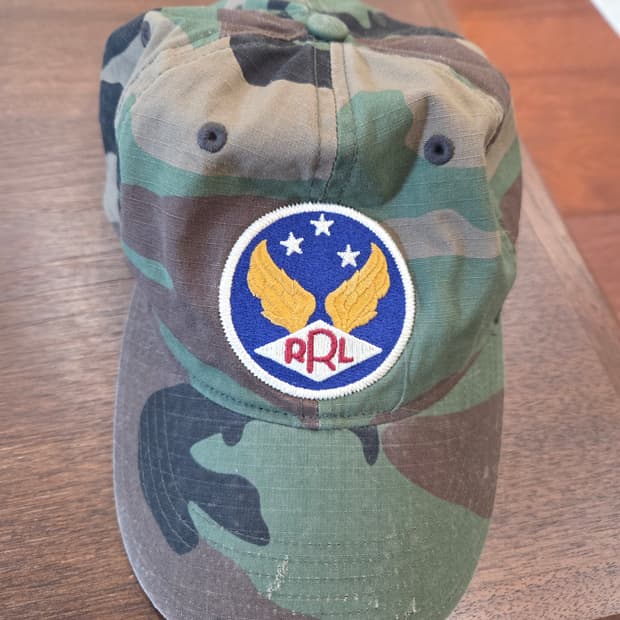  RRL 윙패치 카모 모자