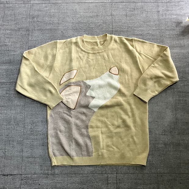 일본빈티지 올드스쿨아메카지 시골너드남 혁오풍 니트스웨터