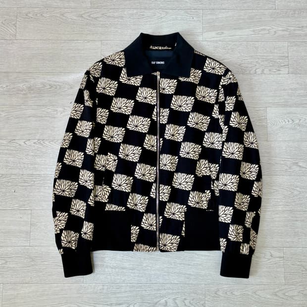 [48] 라프시몬스 플라워패턴 드리즐러 자켓