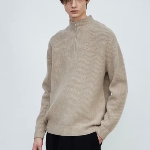 [100] 질스튜어트 캐시미어 하프 니트집업