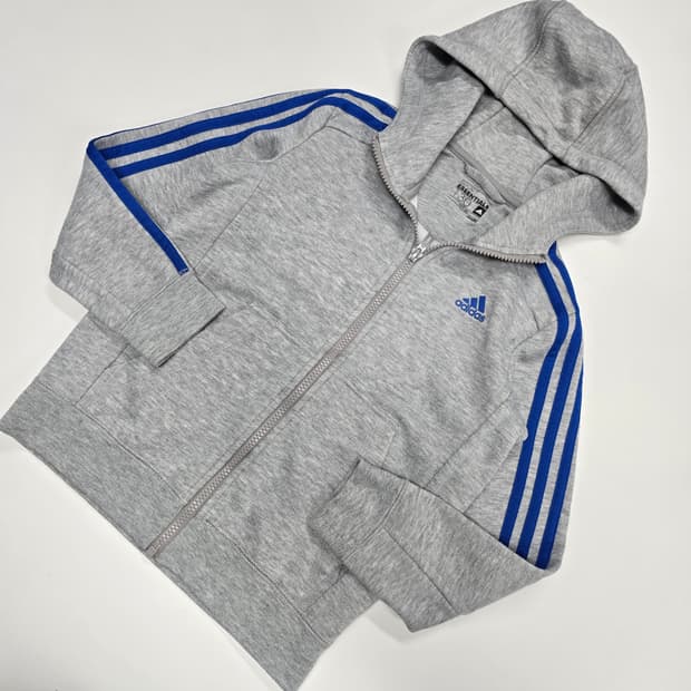 130 아디다스 키즈 기모 집업