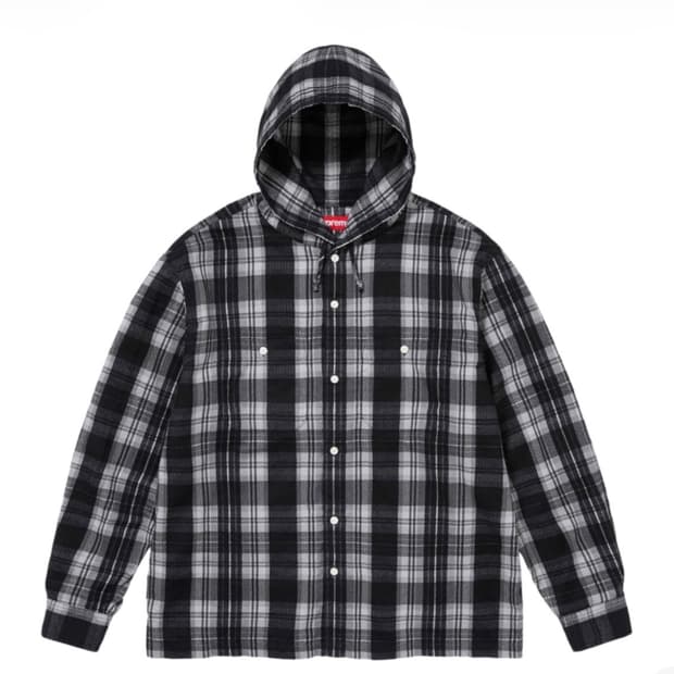 M 슈프림 후드 플란넬 셔츠