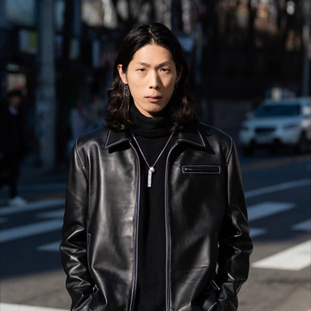 도프제이슨 스티치 램스킨 레더 자켓 M