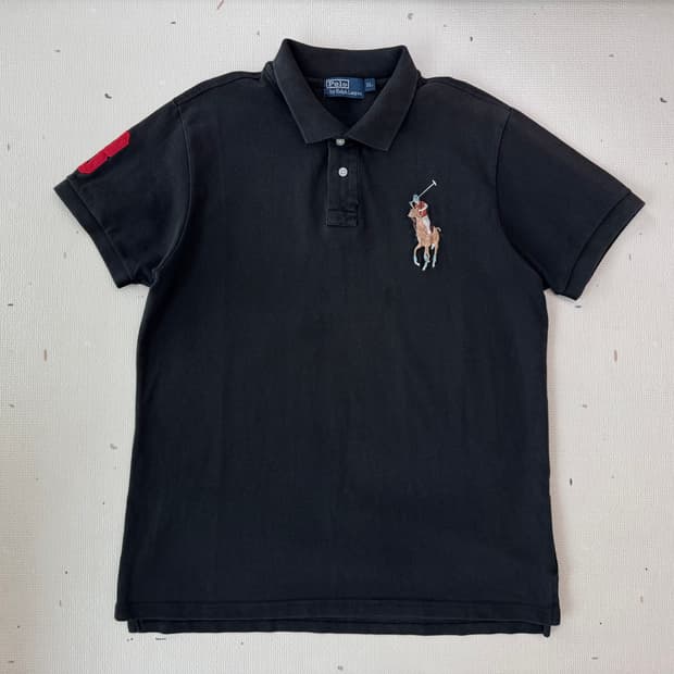 폴로 랄프로렌 멀티 빅포니 블랙 카라티 XL