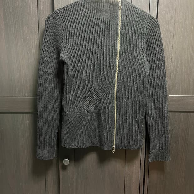 JIL SANDER 블랙 니트 집업 가디건