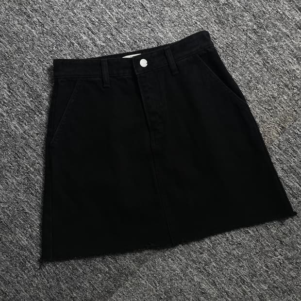빈티지 흑청 데님 스커트y 2580