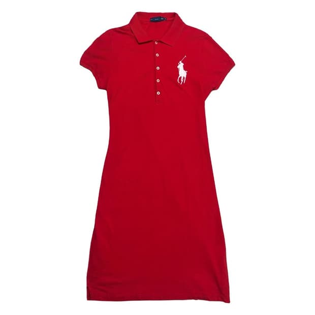POLO RALPH LAUREN 빅포니 원피스 레드 M