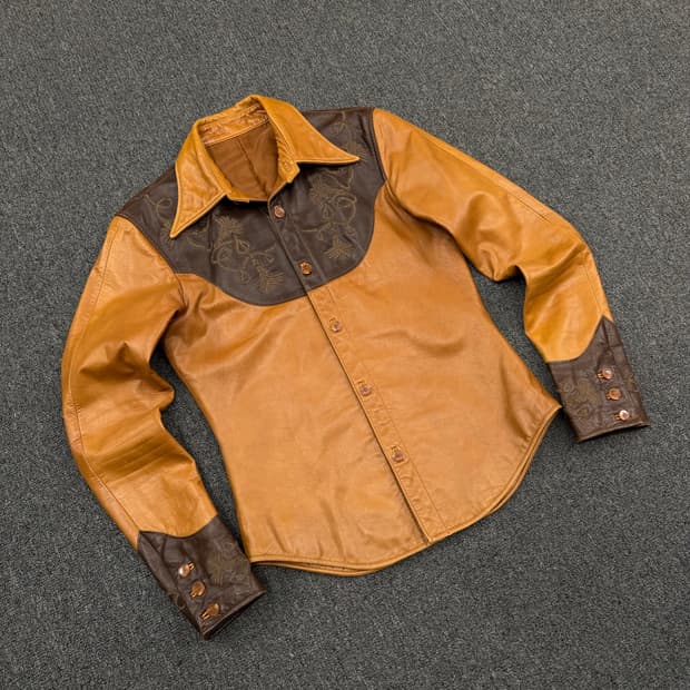 M) 토네이도마트 빈티지 레더 자켓