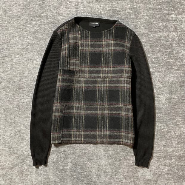 -Solid Homme 솔리드 옴므 우영미 체크 니트