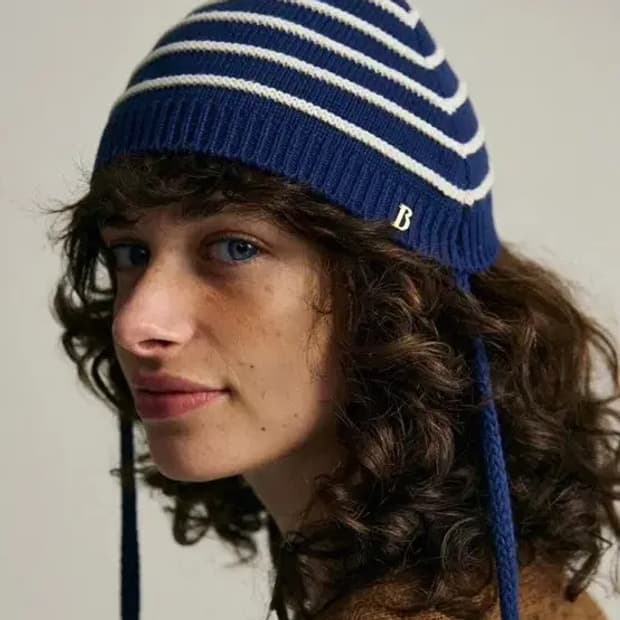 더바넷 폼폼 스트라이프 비니