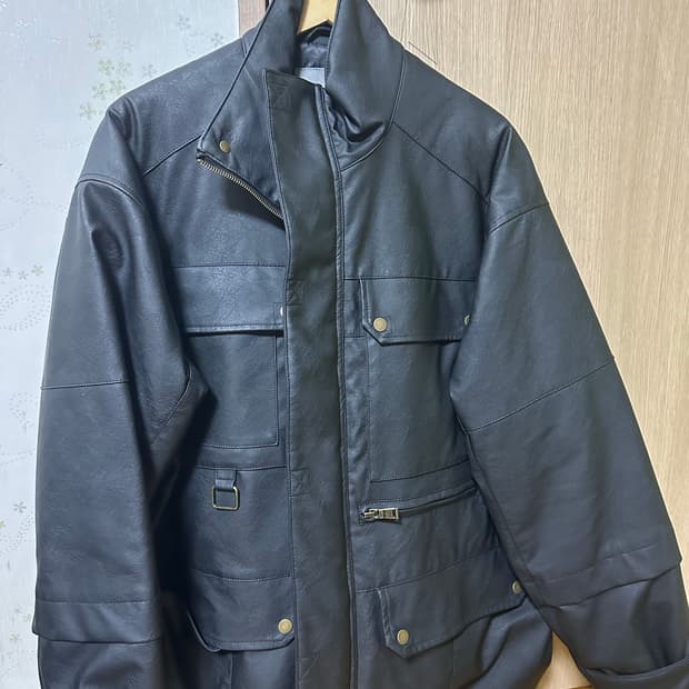 가죽 포켓 파카