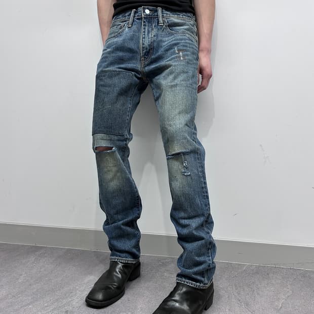 리바이스 511 패치워크 디스트레스드 데님