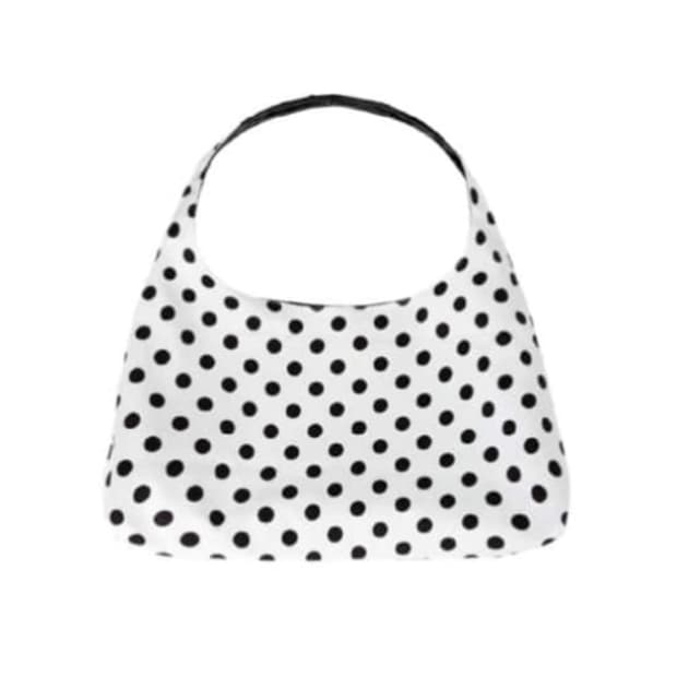 kanari mini dot&glossy two way bag white