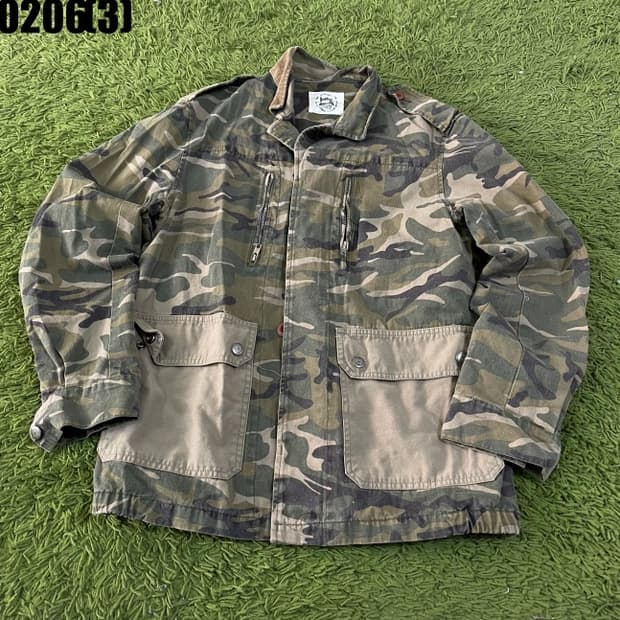 빈티지 밀리터리 카모 자켓
