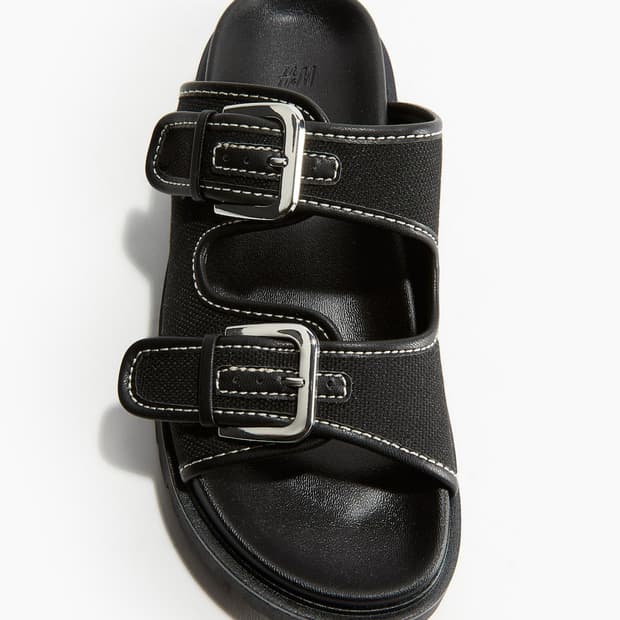 H&M CHUNKY SANDALS 블랙 샌들 슬리퍼 38