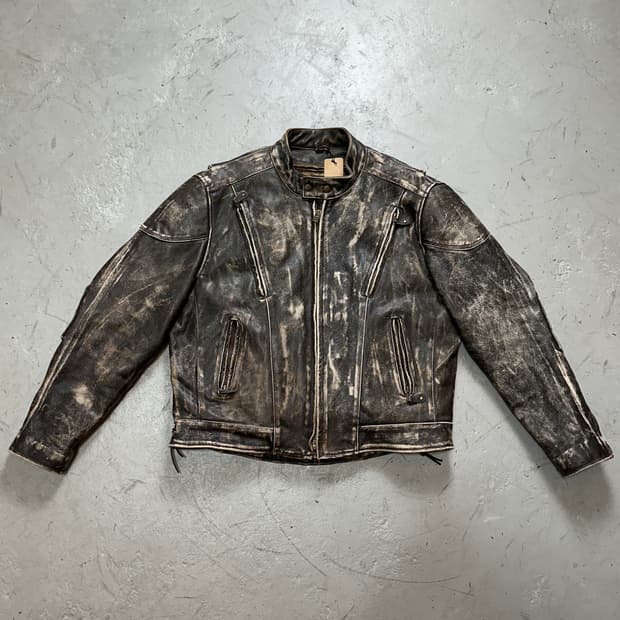 00's 빈티지 디스 레더 자켓 빈티지 레더 자켓 라이더