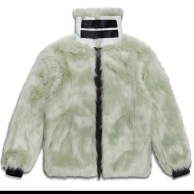 나이키x엠부쉬 리버시블 퍼 포우 퍼 자켓 L