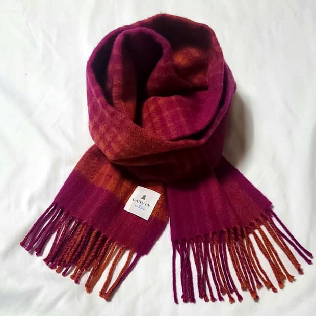 LANVIN 랑방 캐시미어 타탄체크 머플러