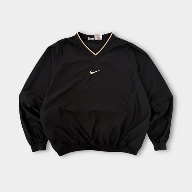 나이키 90's 오버핏 usa 투웨이 블랙 폴리쉘 웜업 자켓