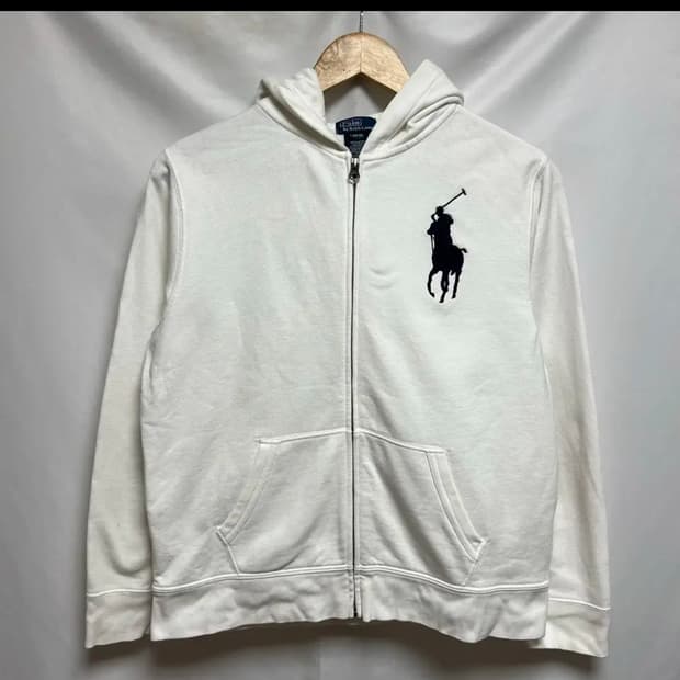 [정품/보이즈L] 폴로 랄프로렌 빅포니 화이트 후드집업