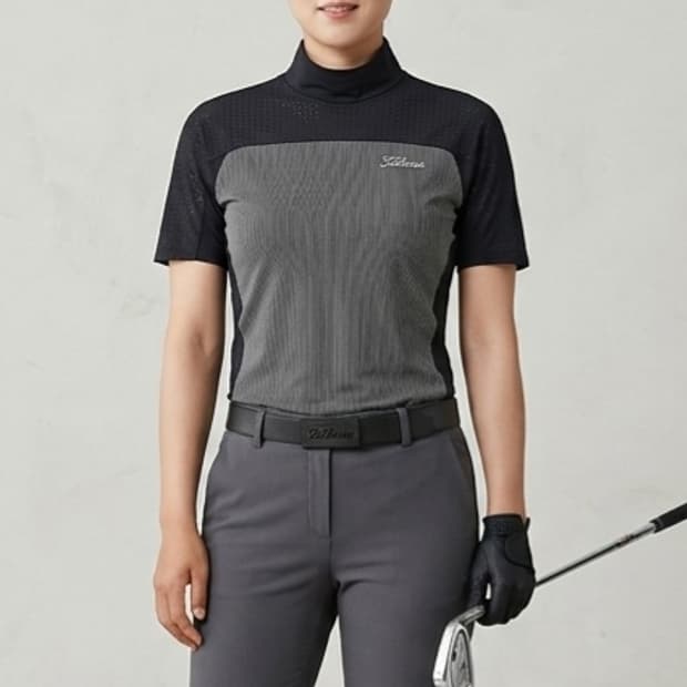 [90]타이틀리스트 기능성 하이넥 골프 티셔츠