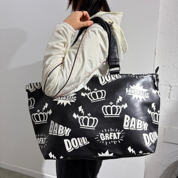 Baby Doll 레자가죽 프린팅 숄더백 가방