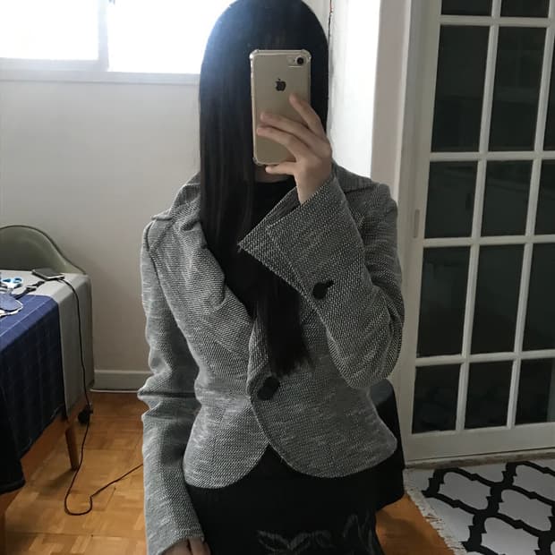vintage grey short jacket