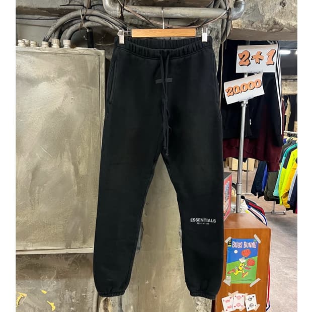 피어오브갓 에센셜 기모 스웻 조거 팬츠 블랙 XS #csz3639 