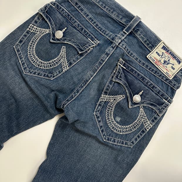 트루릴리전 Made in USA 빈티지 워싱 데님 팬츠 (31)
