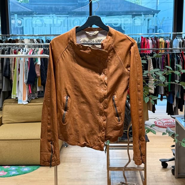 조르지오 브라토 브라운 쉽스킨 자켓 