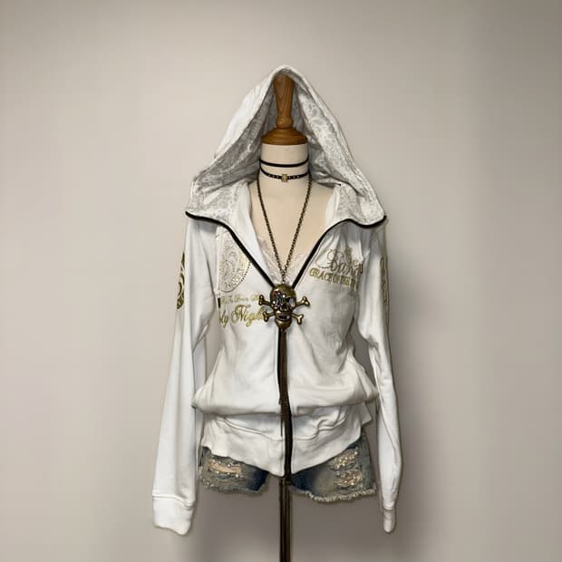 투웨이 화이트골드 후드집업