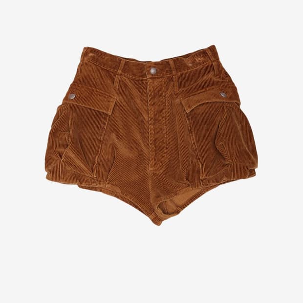 r13 코듀로이 버블쇼츠 브라운 24싸이즈 새상품