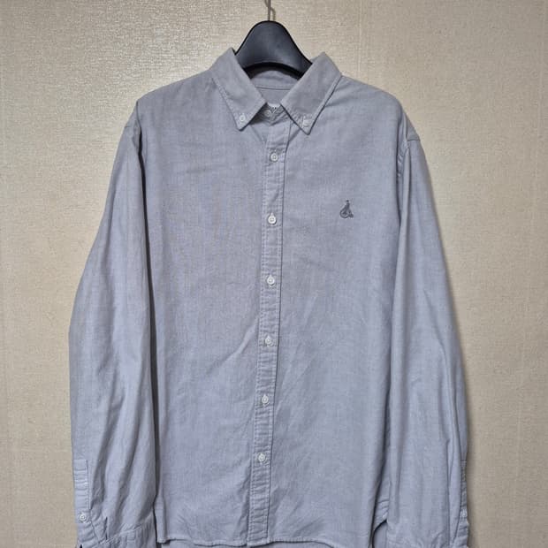 빈폴 그레이 솔리드 옥스포드 셔츠