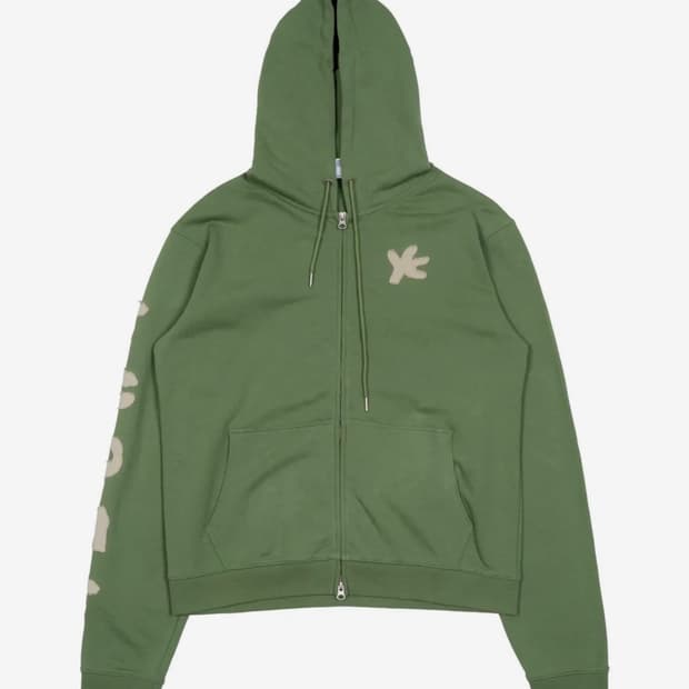 TCM tcdmt hooded zipup (green)