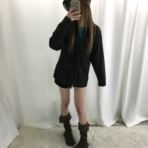 베이프 쉐도우 패치 셔츠자켓