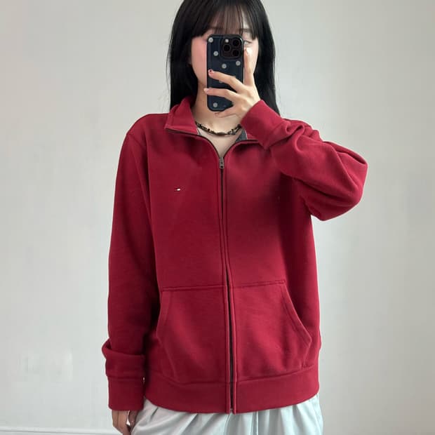 타미힐피거 레드 집업