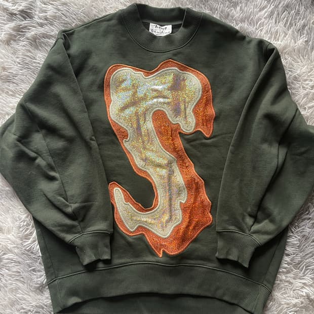 아크네 스튜디오 그린색 스웨트셔츠