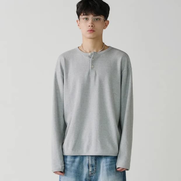 노운 와플 헨리넥 롱슬리브 팝니당