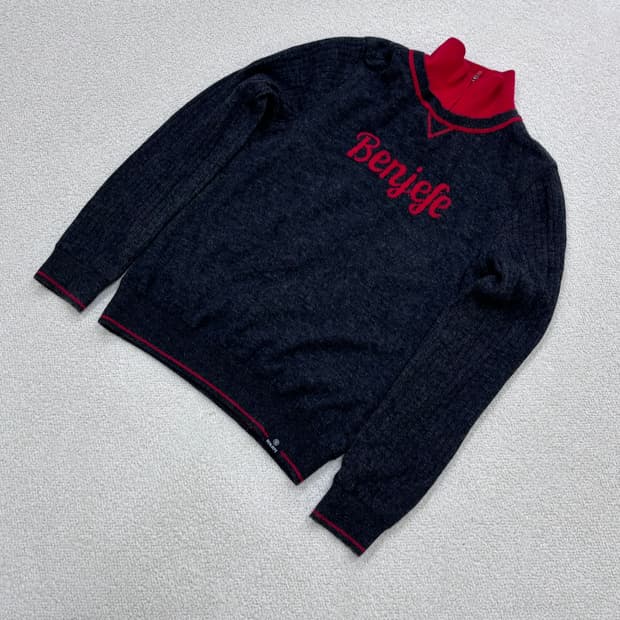 90 벤제프 골프 니트 하프 집업 0320E