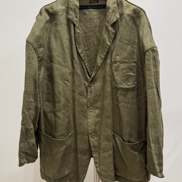 캐피탈 오버사이즈 린넨 3b 자켓