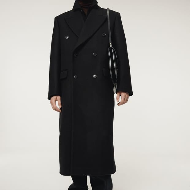 렉토 25FW 클래식 테일러드 더블코트 블랙