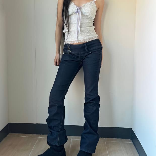 Diesel 디젤 로우라이즈 사이드 버튼 팬츠