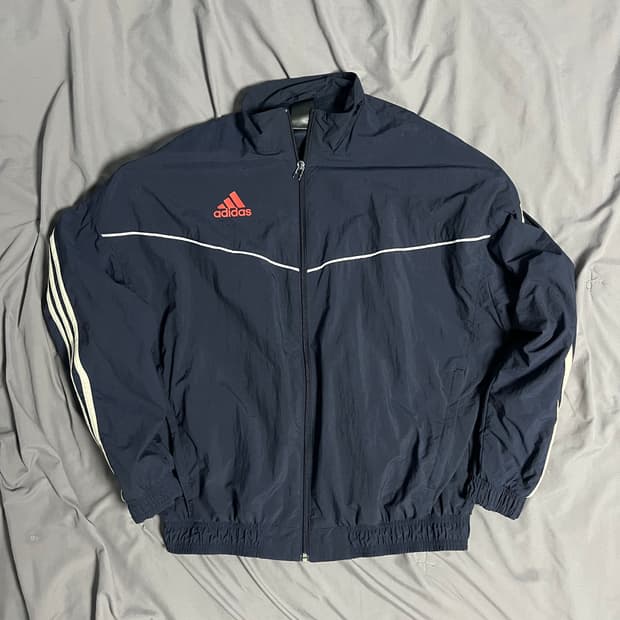 아디다스 탄 안 우븐 네이비 져지집업 L