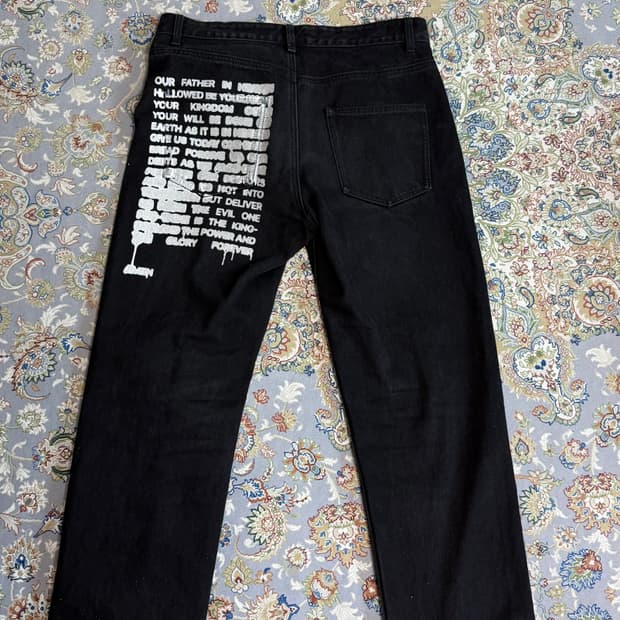 엑스트라오디너리X인세인개러지 레터링 데님