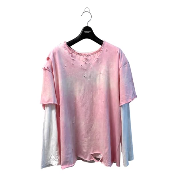 Faded vintage distressed 반팔 티셔츠