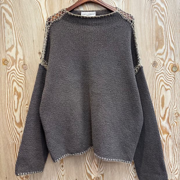 90s 돌체앤가바나 보트넥 스티치 니트